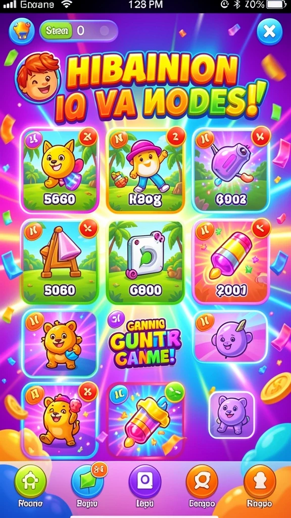 Tampilan antarmuka utama game yang menarik.