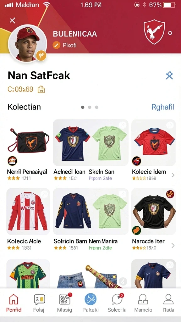 Antarmuka pengguna HOMETOGEL yang menarik.