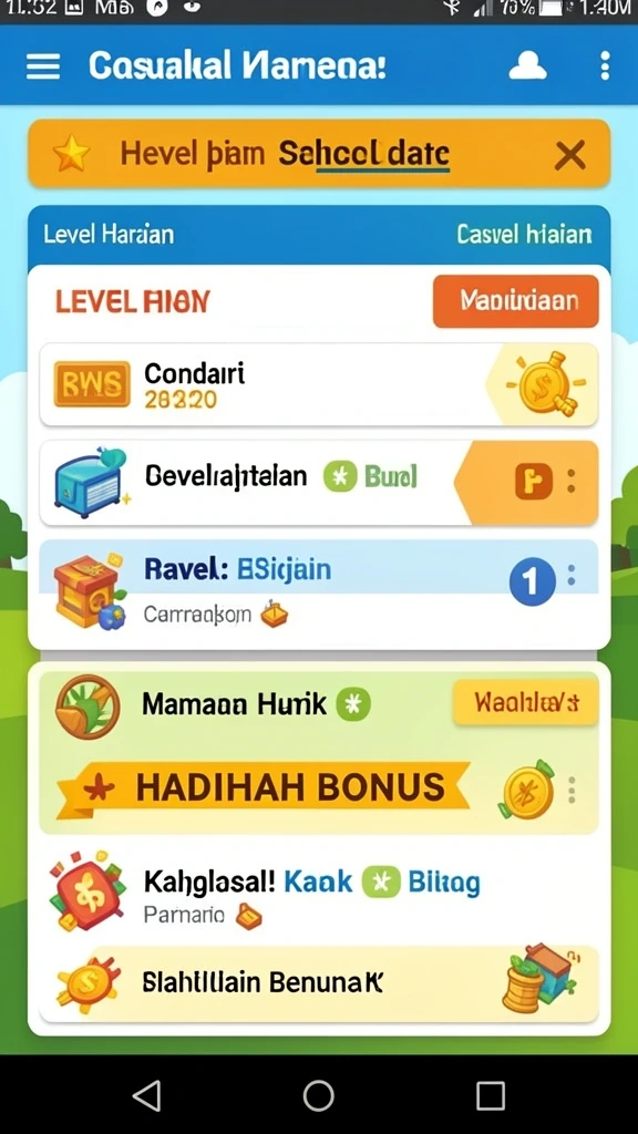 Beragam permainan taruhan yang tersedia secara langsung.