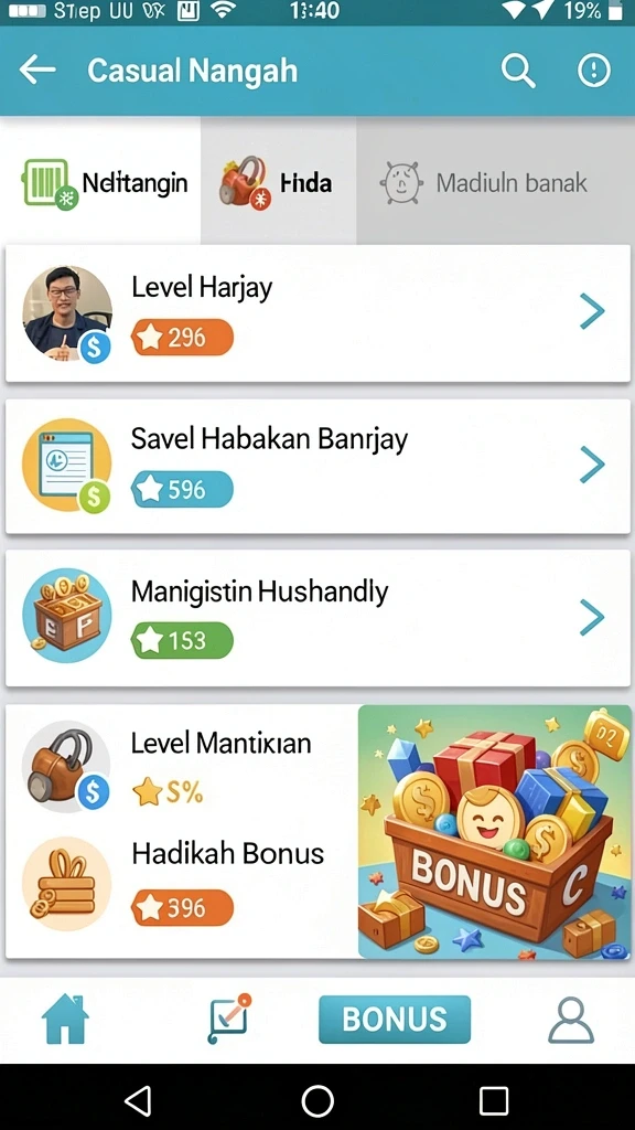 Menampilkan karakter-karakter unik dalam permainan.