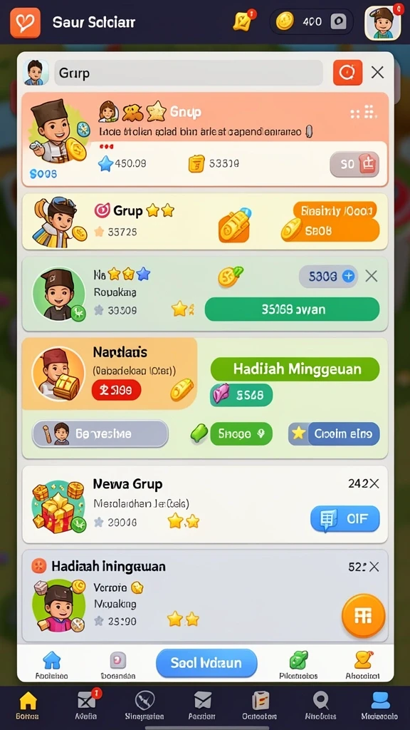 Sistem leaderboard yang kompetitif dan dinamis.