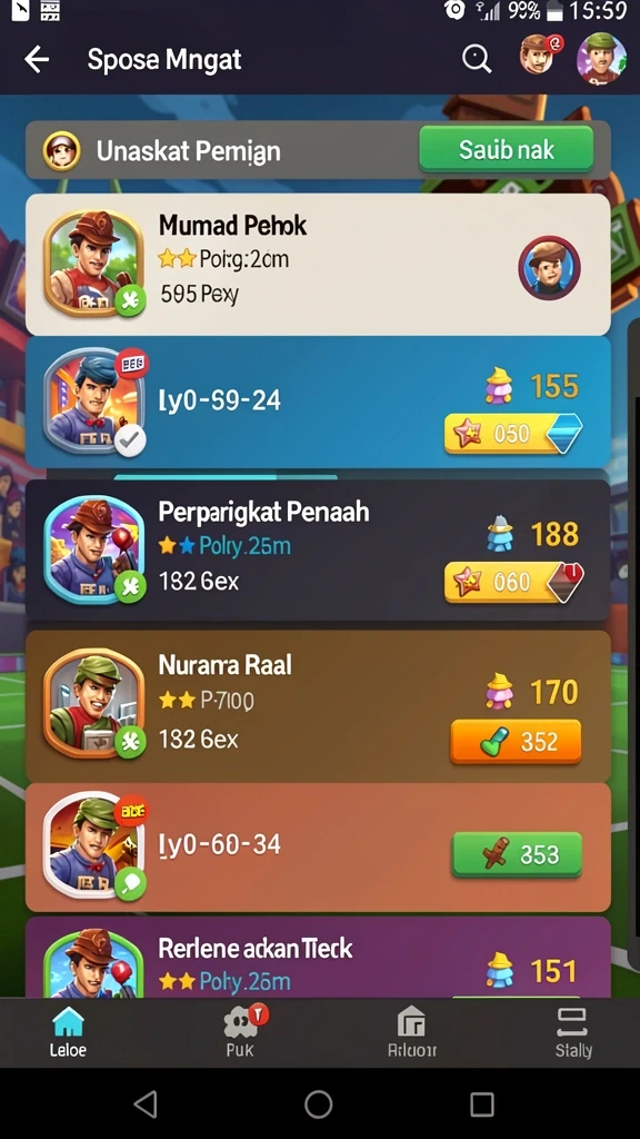 Tampilan fitur bonus yang menggiurkan dan penuh warna.