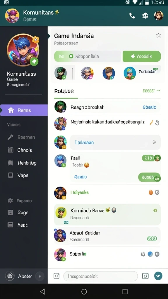 Tampilan karakter utama yang penuh warna dan dinamis.