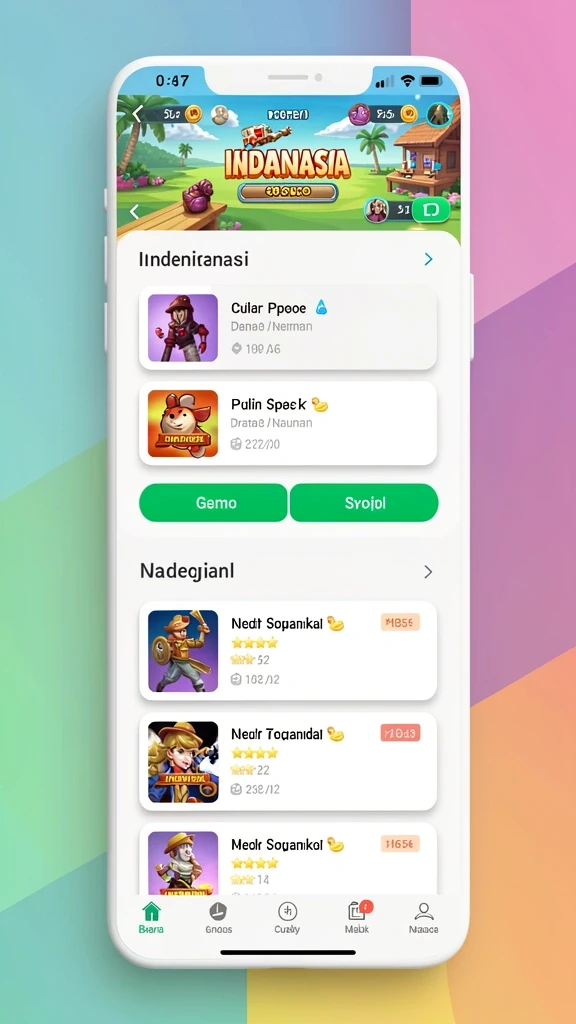 Tampilan karakter yang bisa dikustomisasi.