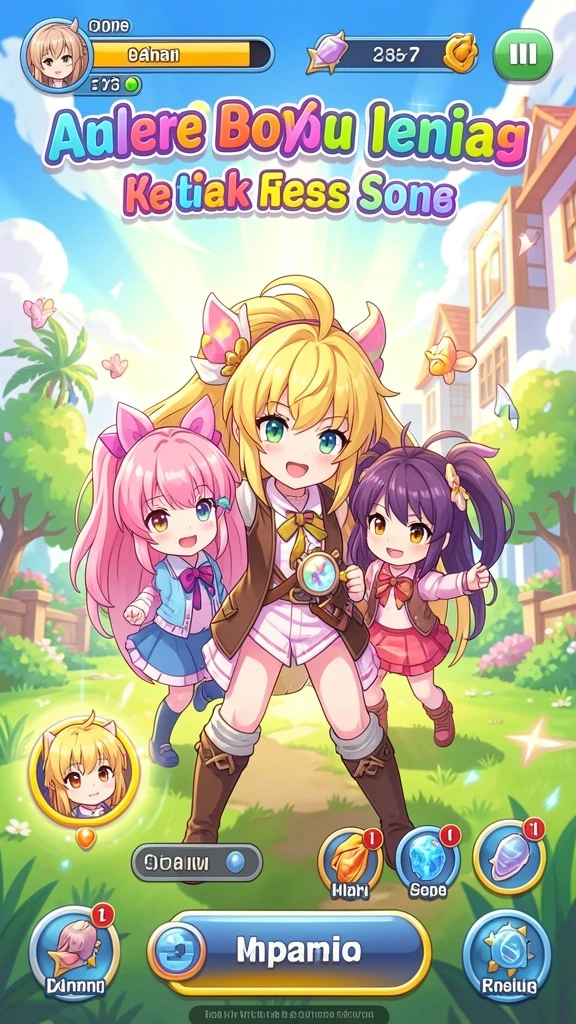 Gambar tampilan awal game TOPJITU yang menarik.
